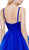 Sleeveless Straight-Across Neck Chiffon Cocktail Dress