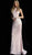 Jovani - 63552 Allover Sequin Lace Up Side Sheath Prom Dress in Pink