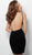 Jovani - 63560 Embellished Plunging V-neck Sheath Cocktail Dress in Black