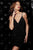 Jovani - Embellished Plunging V-Neck Sheath Cocktail Dress 63560  In Black