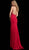Jovani - 63563 Studded Backless Jersey Trumpet Gown in Red