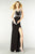 Alyce Paris  - 6361 Illusion Jewel Neck Sheath Dress in White and Blue