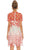 Elie Tahari - E40A9607 Floral Embroidered Illusion Jewel A-line Dress In Red