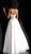 Jovani - 63677 Keyhole Embellished Corset Bodice A-Line Prom Dress In White