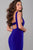 JVN35115 Sleeveless Banded Cutout Sheath Gown