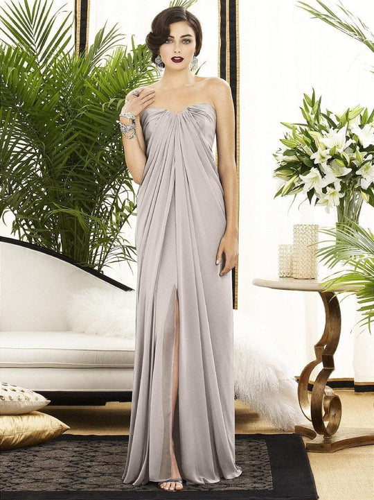 Dessy Collections - Ruched Strapless Crepe Gown 2879 in Neutral
