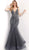 Jovani - 63700 Beaded Embellished Sleeveless Trumpet Prom Dress in Gray