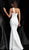Jovani - 63750 One Shoulder Asymmetrical Strap Scuba Prom Dress in White
