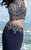 Alyce Paris  - 6383 Multi Colored Beaded Two Piece Long Dress in Blue