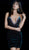 Jovani - 63880 Plunging Rhinestone-Sprinkled Velvet Dress in Green