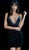 Jovani - 63880 Plunging Rhinestone-Sprinkled Velvet Dress in Green