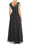 Aidan Mattox - Cap Sleeves Long Dress MD1E200258 in Black and Green