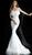Jovani - 63891 Strapless Feather-Fringed Mermaid Gown in White