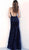 Jovani - 63897 Sequined Plunging V-neck Trumpet Dress in Blue