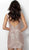 Jovani - 63899 Sequined Deep V-neck Sheath Cocktail Dress in Pink