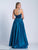 Dave & Johnny - A6394 Two-Piece Bejeweled Lace A-Line Dress in Blue