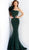 Jovani - 63994 One Shoulder Ruffle Sleeve Mermaid Evening Gown In Green