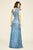 Tadashi Shoji - Nowak Sequin Embroidered Gown In Blue