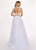 Rachel Allan - 6403 Two Piece Floral Beaded A-line Dress In White