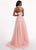 Rachel Allan - 6403 Two Piece Floral Beaded A-line Dress In Pink