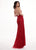 Rachel Allan - 6404 Beaded Embellished Halter Long Gown In Red and Neutral