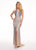 Rachel Allan - 6404 Beaded Embellished Halter Long Gown In Blue and Neutral