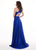 Rachel Allan - 6405 Halter Neck and Shorts with Overlay Prom Dress In Blue