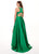 Rachel Allan - 6405 Halter Neck and Shorts with Overlay Prom Dress In Green