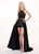 Rachel Allan - 6405 Halter Neck and Shorts with Overlay Prom Dress In Black