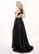Rachel Allan - 6405 Halter Neck and Shorts with Overlay Prom Dress In Black
