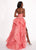 Rachel Allan - 6406 2-Piece Style Lace and Tulle High-Low Gown In Orange