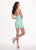 Rachel Allan - 6406 2-Piece Style Lace and Tulle High-Low Gown In Green
