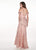 Rachel Allan - 6407 Embroidered Two Piece Off-Shoulder Trumpet Dress In Pink