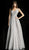 Jovani - 64105 Sleeveless Embroidered V-neck Ballgown in Brown