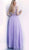Jovani - 64105 Sleeveless Embroidered V-neck Ballgown in Purple