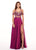 Rachel Allan - 6411 Beaded Embellished 2-Piece Cold Shoulder Prom Gown In Pink