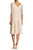 Sangria - AMYKV27 Tea Length Floral Flared Dress in Neutral and White