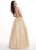 Rachel Allan - 6417 Crystal Embellished Strapless Ballgown In Gold