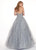 Rachel Allan - 6417 Crystal Embellished Strapless Ballgown In Silver
