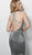 Jovani - 64186 Allover Lustrous Sequin Halter Neck Cocktail Dress In Gray