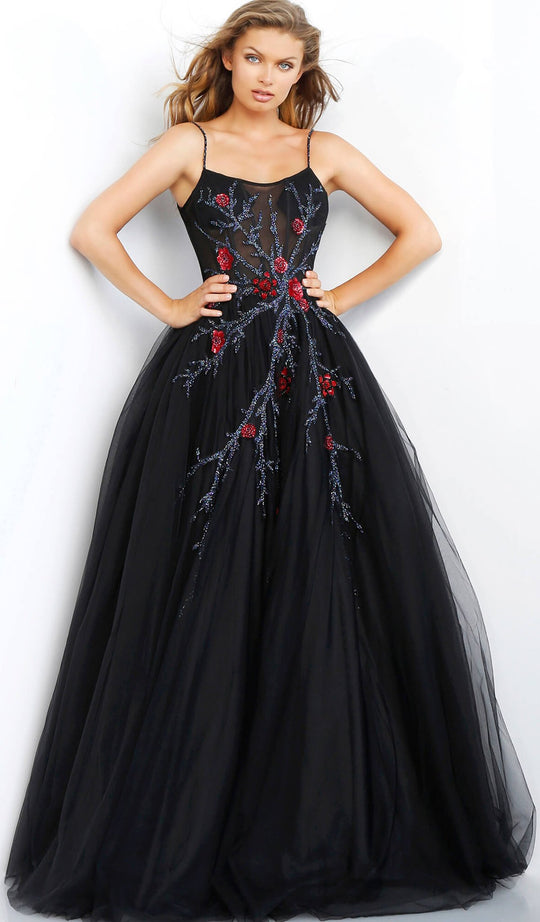 Jovani - 64221 Sleeveless Embellished Scoop Neck Ballgown