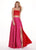 Rachel Allan - 6422 Two Piece Matte Satin A-line Dress In Red and Pink