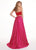 Rachel Allan - 6422 Two Piece Matte Satin A-line Dress In Red and Pink