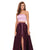 Rachel Allan - 6422 Two Piece Matte Satin A-line Dress In Purple and Pink
