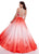 Rachel Allan - 6425 Beaded Halter Neck Ombre Mikado A-Line Gown