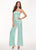Rachel Allan - 6426 Sequined Straight-Across Jumpsuit In Green