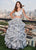 Rachel Allan - 6427 Two Piece Beaded Deep V-neck Tulle Ballgown in Silver