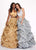 Rachel Allan - 6427 Two Piece Beaded Deep V-neck Tulle Ballgown in Silver and Gold