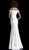 Jovani - Embellished Off-Shoulder Long Trumpet Dress 64277 In White