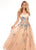 Rachel Allan - 6428 Strapless Beaded Embroidered Two-Piece Prom Gown In Neutral